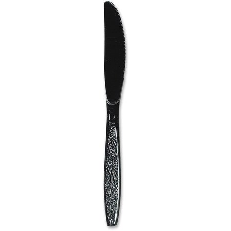 SOLO Plastic Knife, Heavyweight, 1000/CT, Black PK SCCGDR6KN0004